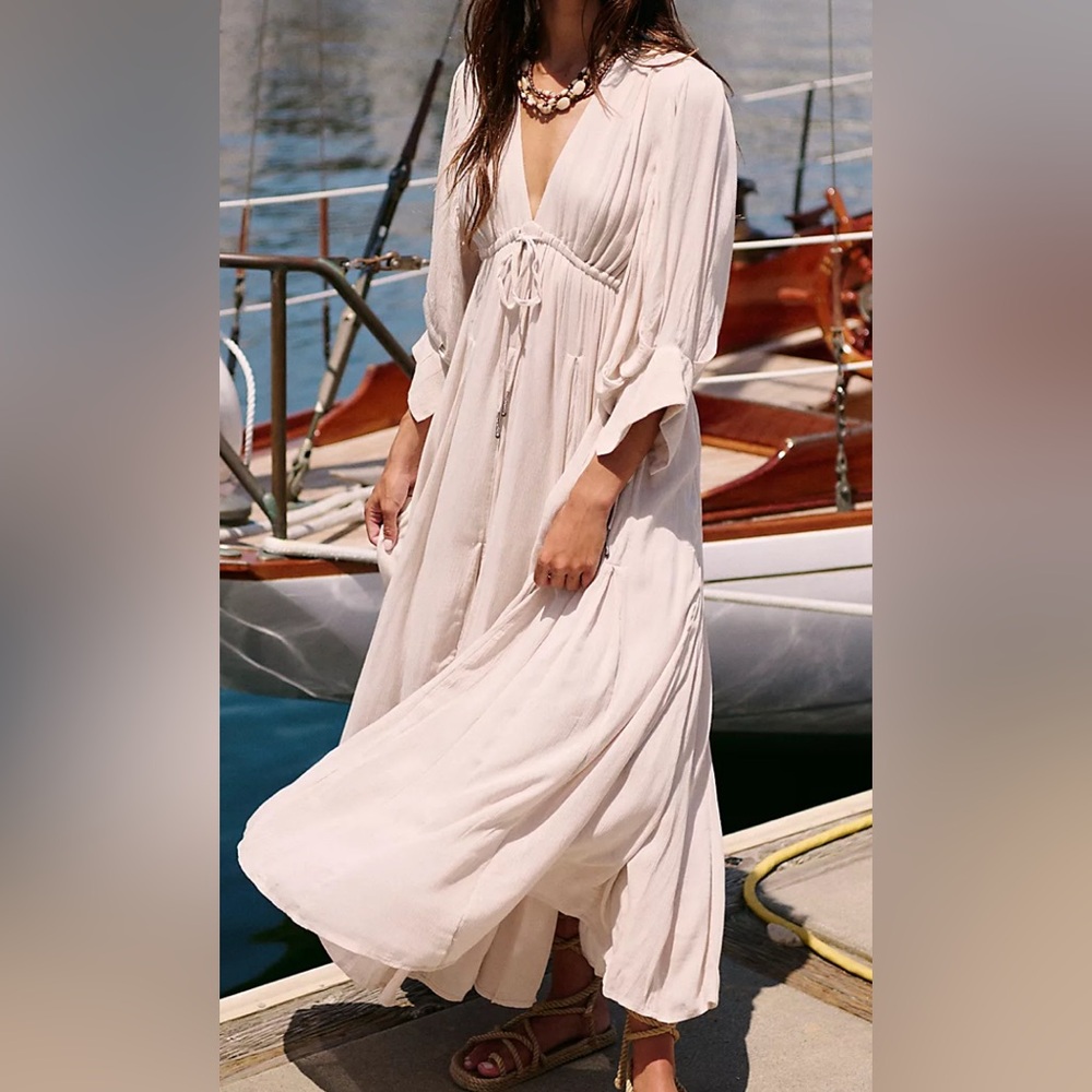 Free People Cream Maxi Dress